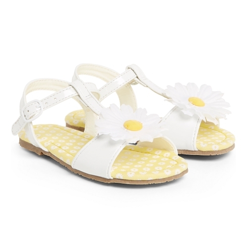 Girls Daisy Sandals - White