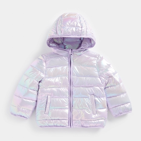 Mothercare Girls Quilted Full Sleeves Jacket -Purple