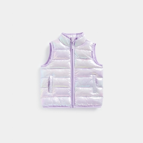 Mothercare Girls Half Sleeve Quilted Gilet Jacket -Purple