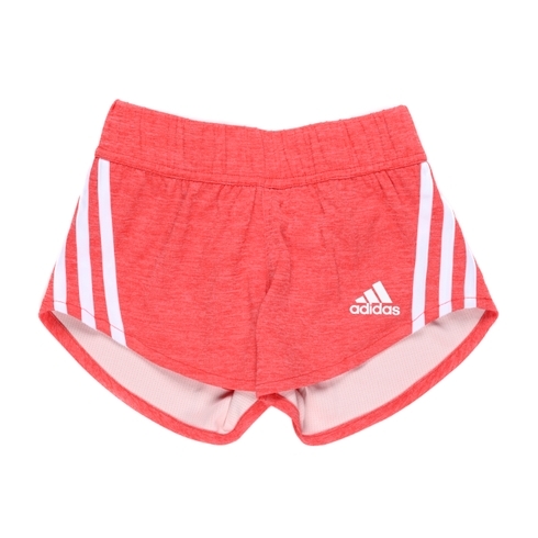 Adidas Girls  3Stripes Knit  Shorts-Red