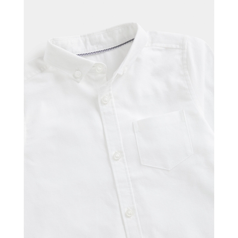 Boys Full Sleeves Oxford Shirt -White