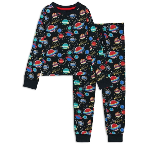 Boys Full Sleeves Jogger & Tshirt set -Pack of 2-Black