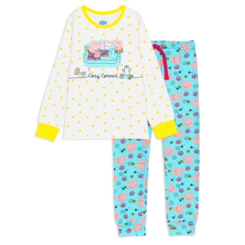 Girls Full Sleeves Pyjama & T-shirt set -Pack of 2-Multi