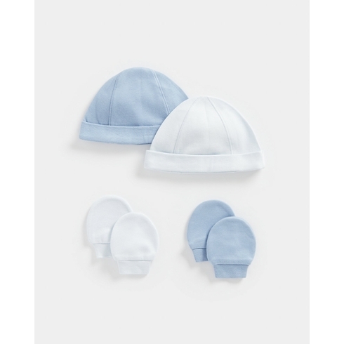 Mothercare Boys Mitt & Hat Set -Pack Of 2 -Blue