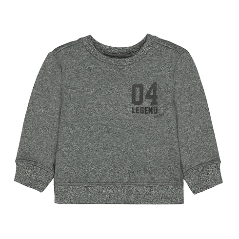 Boys Full Sleeves Sweatshirt Text Print - Grey