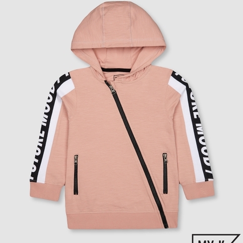 Boys Full Sleeves Sweatshirt Text Print - Pink