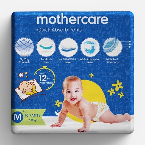 Mothercare quick absorb diaper pants medium - 70 pcs