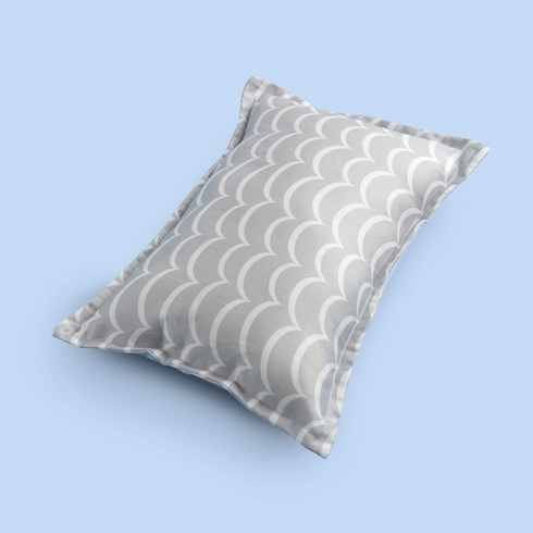 Fancy fluff arctic rectangle baby pillow blue