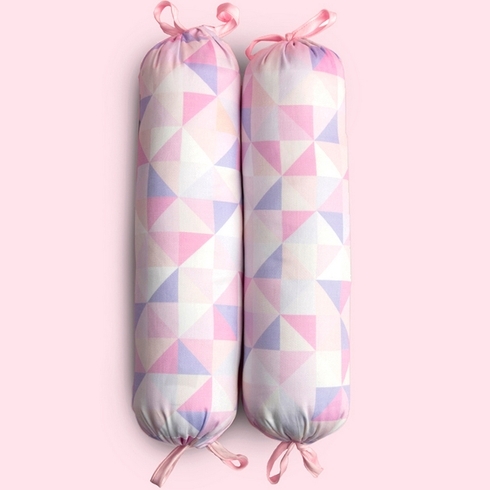 Fancy fluff unicorn baby bolster pink pack of 2