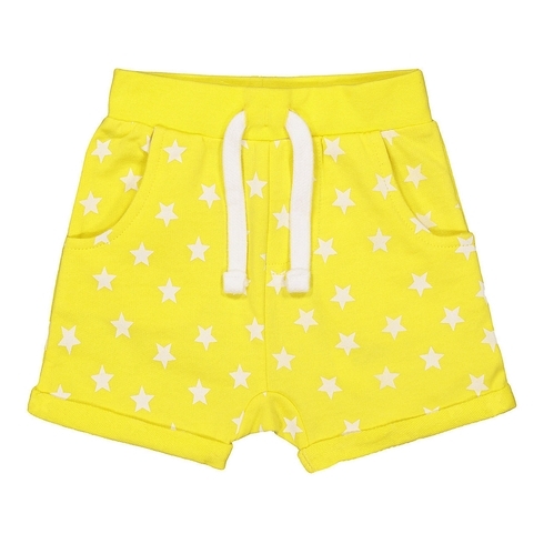 Boys Shorts-Printed Yellow