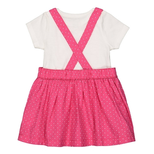 Girls Half sleeve Casual dress- Multicolored