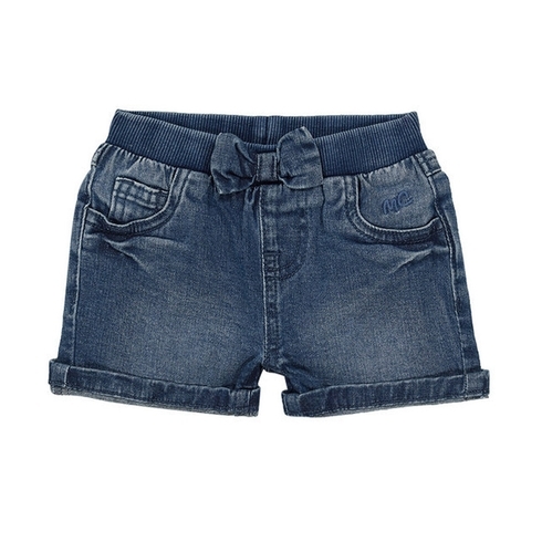 Girls Shorts-Washed Denim