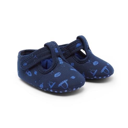 Boys Space T-Bar Booties - Blue