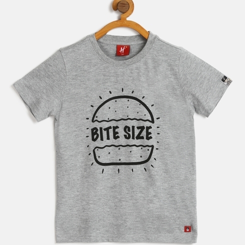 Unisex Full Sleeve T-Shirts Mini Size Design-Grey