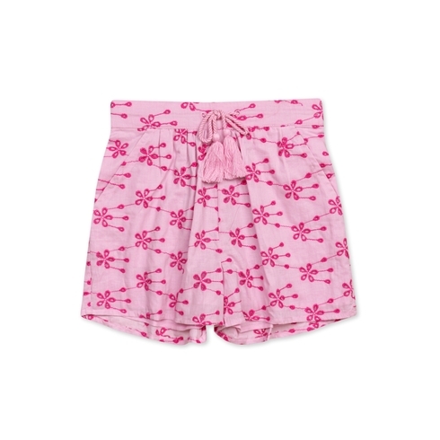 H by hamleys girls all over embroidery woven shorts- pink pack of 1