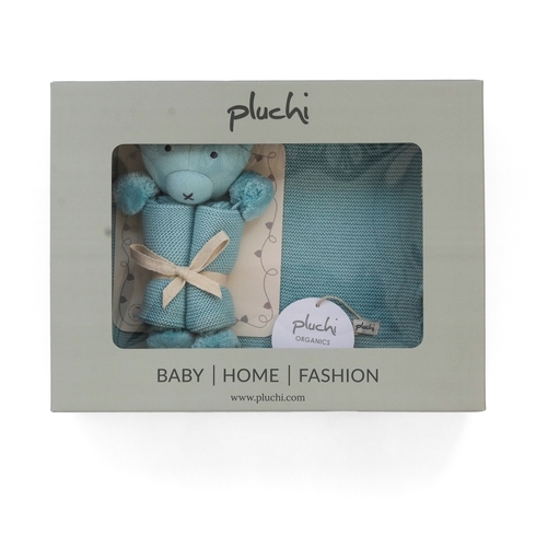 Pluchi Teddy Bear Gift Bundle Baby Blue Pack of 2