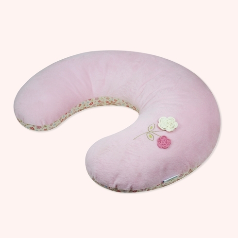 Abracadabra vintage floral nursing pillow pink