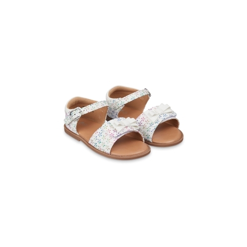 Girls Stylish Flower Sandals - White