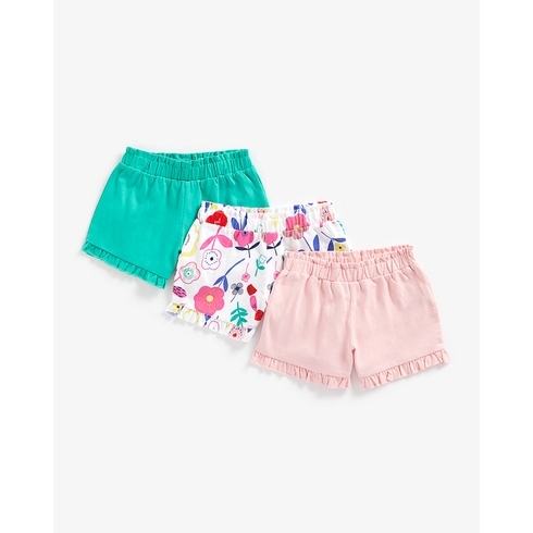 Girls Shorts -Pack of 3-Multicolor