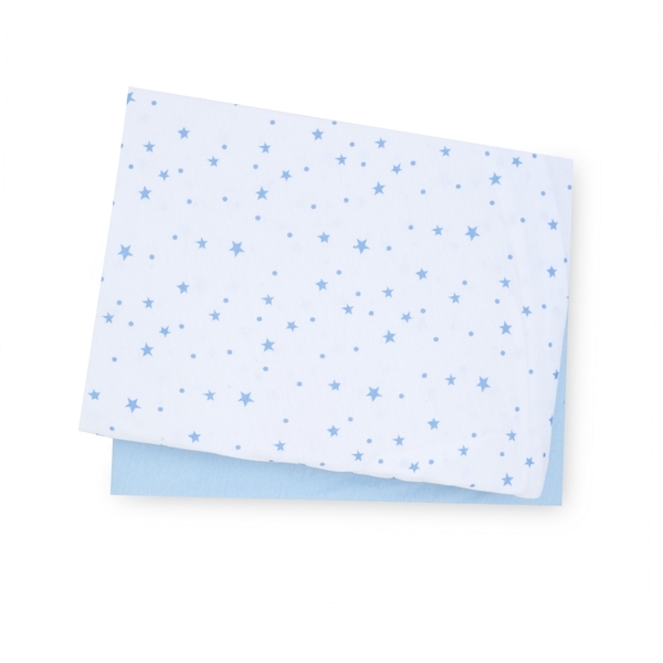 Buy Mothercare Essential Cotton Blue Bedside Crib Fitted Sheets 2