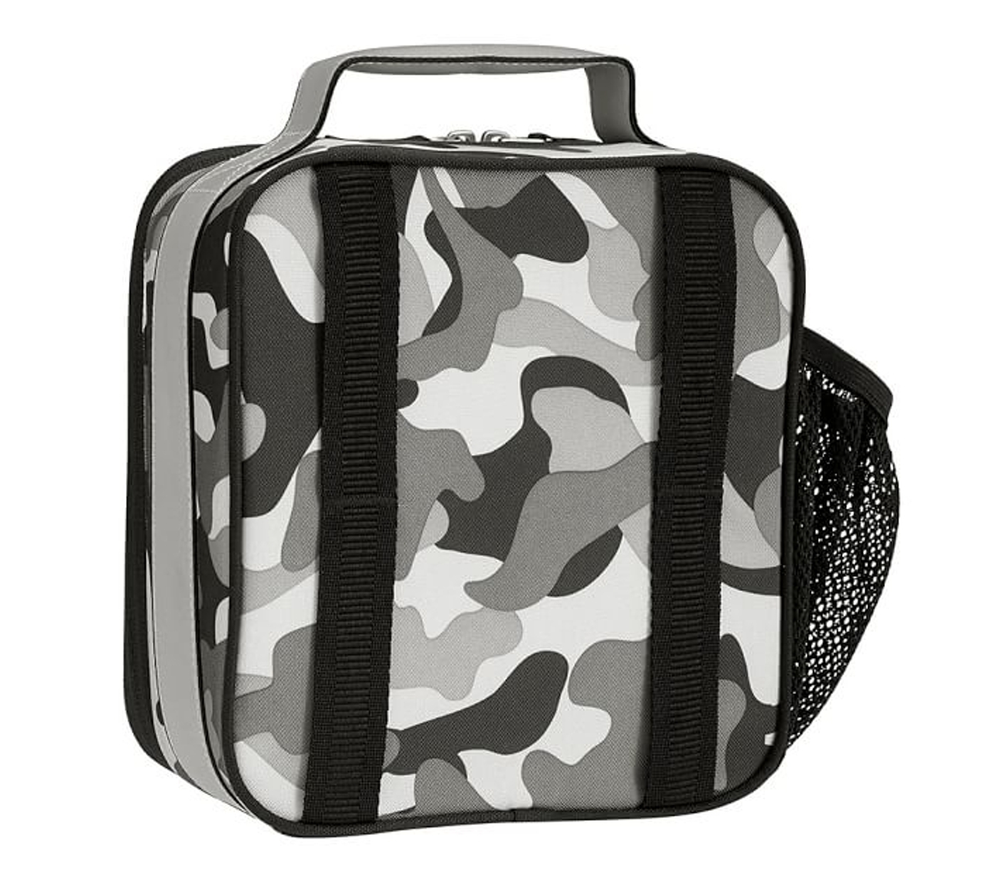 black camo lunch bag
