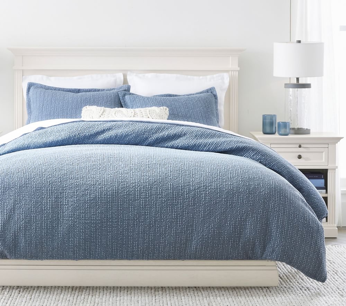 Chambray Honeycomb Cotton Duvet Cover