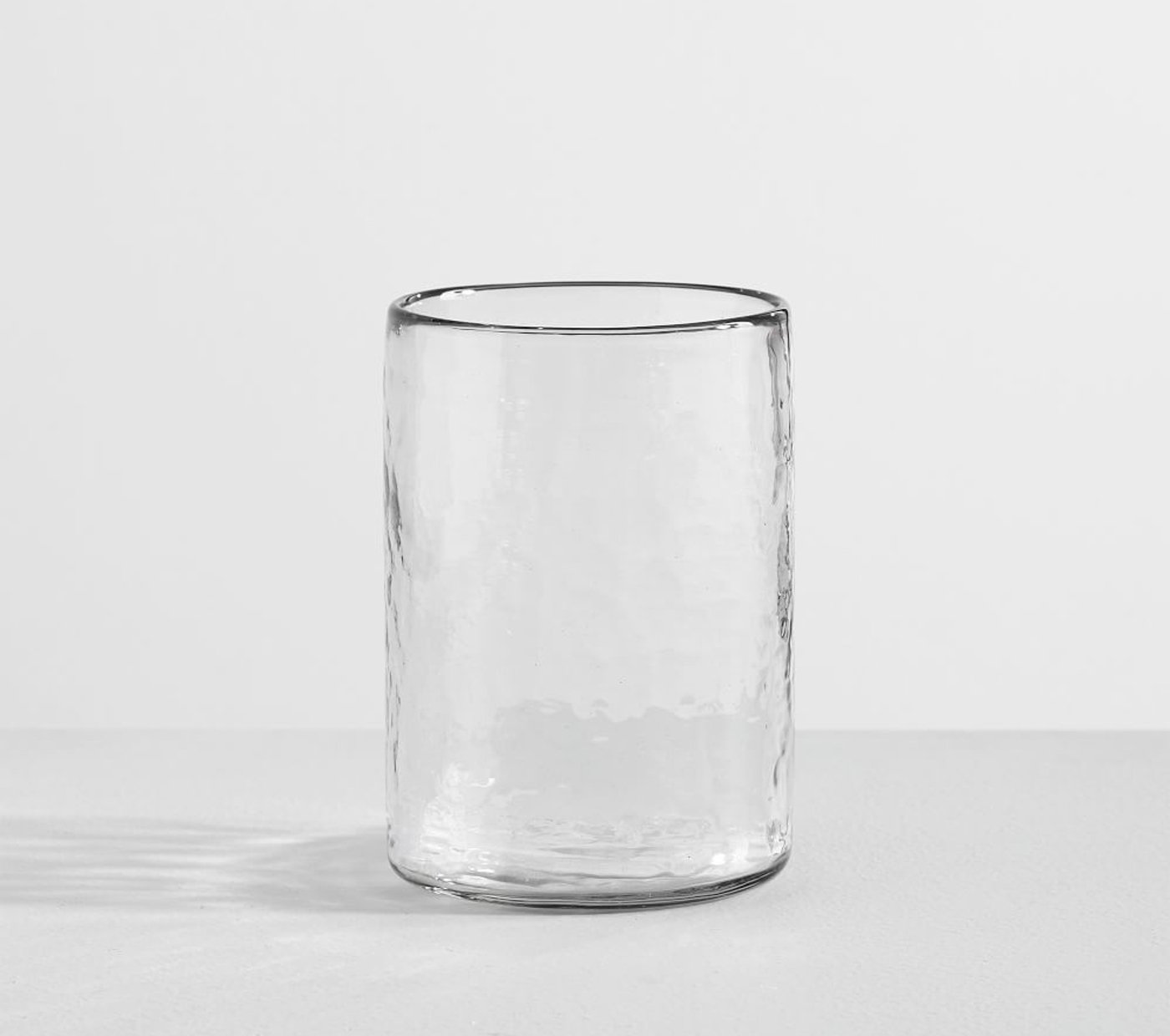 Hammered Drinking Glass, Single - Clear