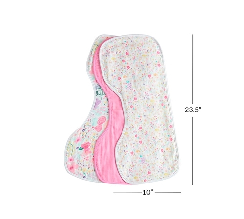 Flora Organic Muslin Burp Cloth Set Of 3-Multi