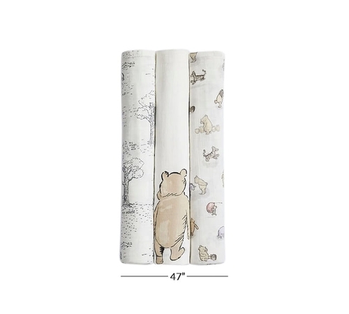Disney Winnie the Pooh Organic Muslin Swaddle Set of 3