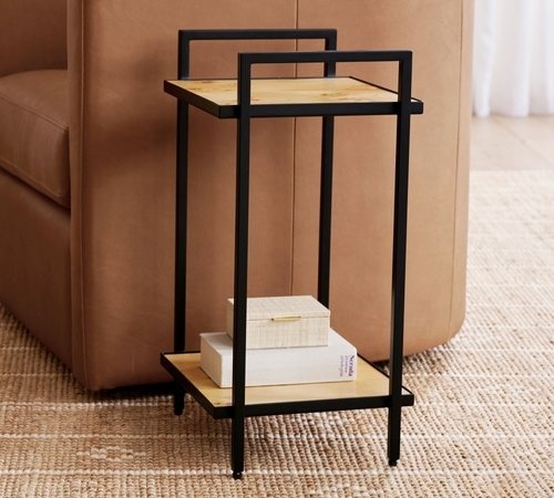 Burl Square Side Table