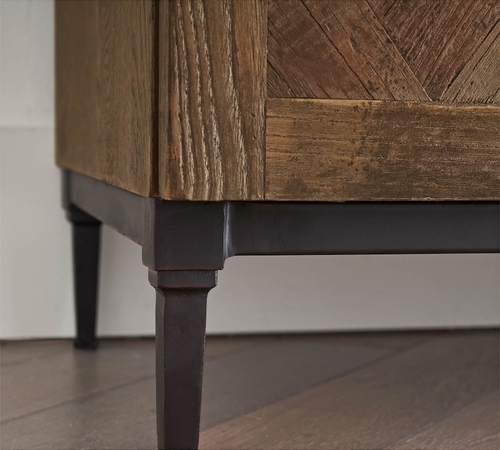 Parquet 72" Reclaimed Wood Media Console with Doors