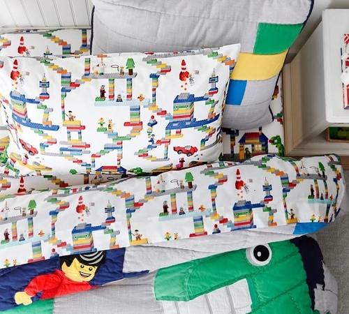 Organic Lego Maze Sheet Set and Shams