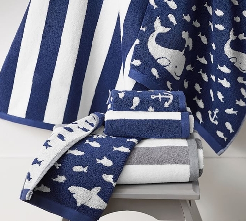 Rugby Stripe Bath Towel Collection
