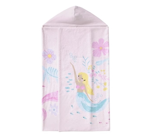 Mermaid Allover Beach Hooded Towel