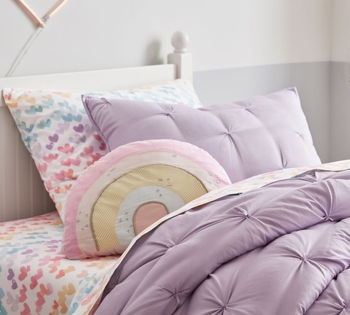 Retro Heart Organic Sheet Set and Pillowcases
