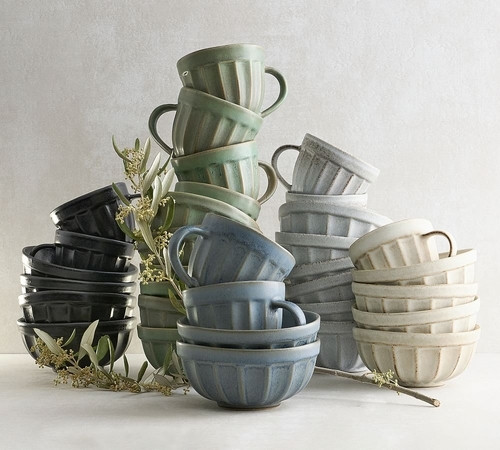 Mendocino Stoneware Mugs - Set of 4