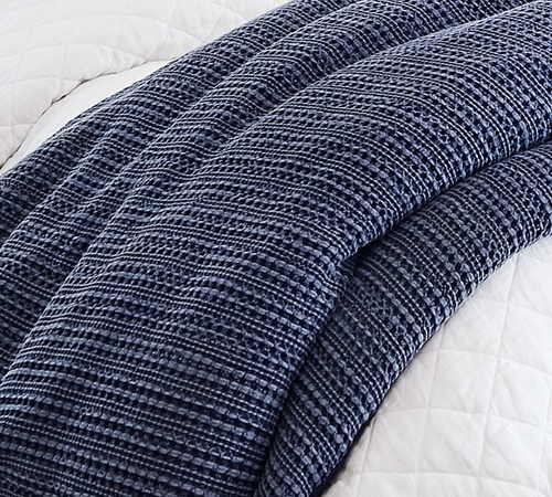 Midnight Honeycomb Cotton Duvet Cover