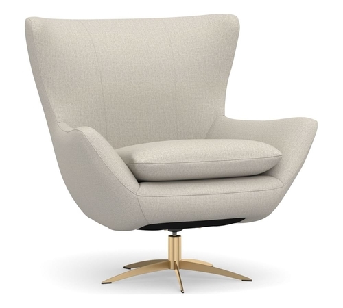Wells Upholstered Tight Back Swivel Armchair