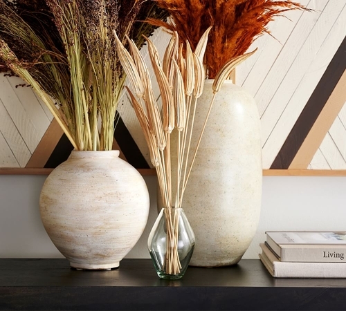 Artisan Hand Painted Terra Cotta Vase Collection-White