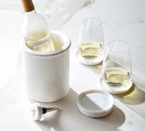White Marble Wine Cooler