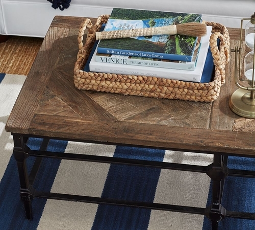Parquet 54 Inches Rectangular Reclaimed Wood Coffee Table