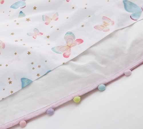 Rainbow Pom Pom Duvet Cover & Standard Sham