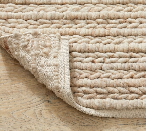 Chunky Braided Sweater Wool/Jute Rug