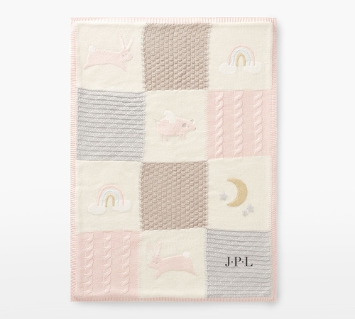 Bunny Recycled Heirloom Baby Blanket