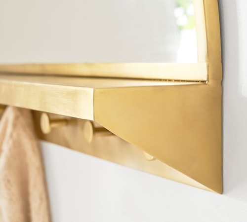 Half Circle Mirror With Hooks