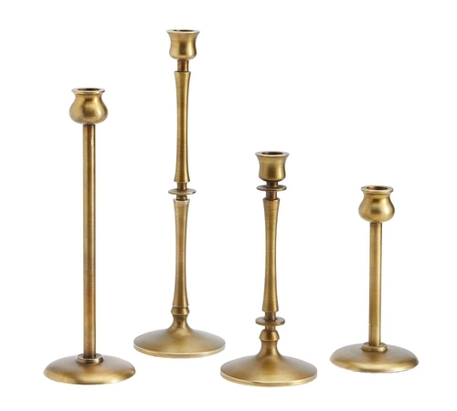 Brooker Taper Candleholders - Brass, Set of 4