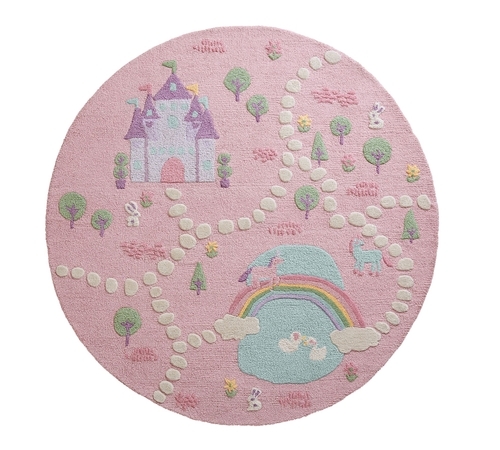3D Activity Unicorn Castle Play Rug