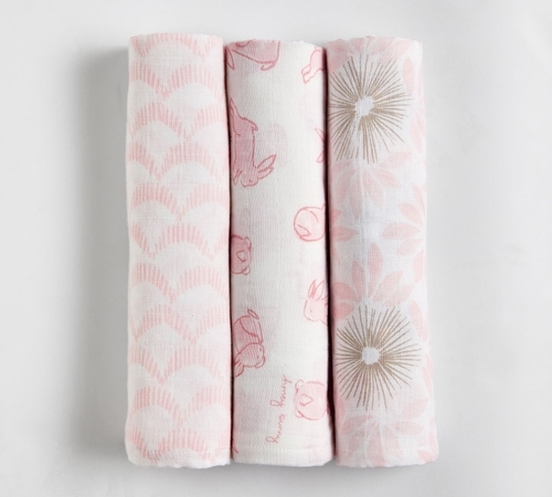 Bunny Organic Muslin Swaddle Set