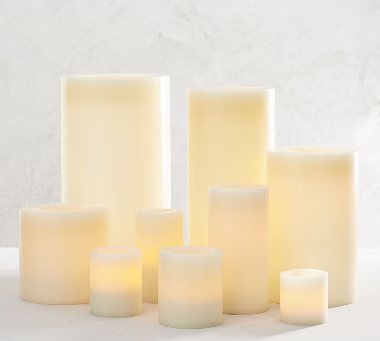 Standard Flameless LED Pillar Candle - Ivory