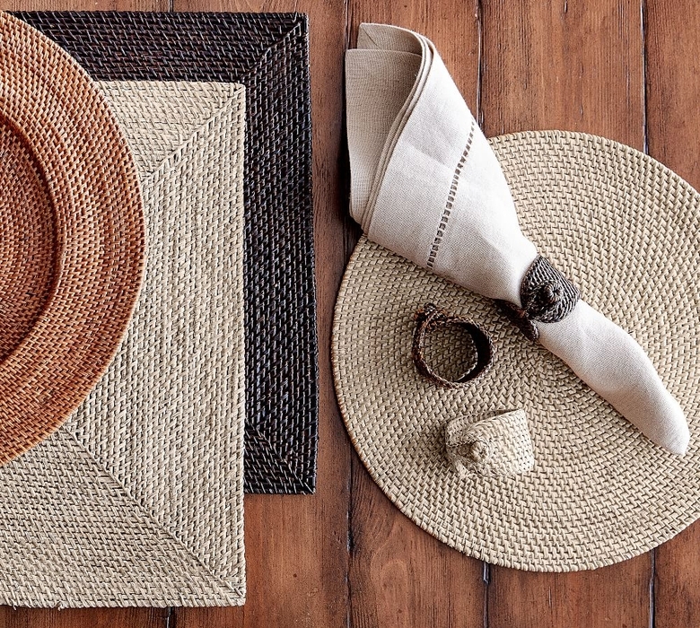 Tava Handwoven Rattan Round Placemat